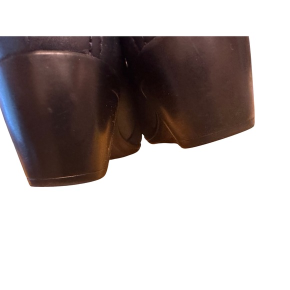 Clarks Collection Navy Blue Dark Academia Leather Slip On Block Heel Shoes 8.5 - Picture 16 of 16